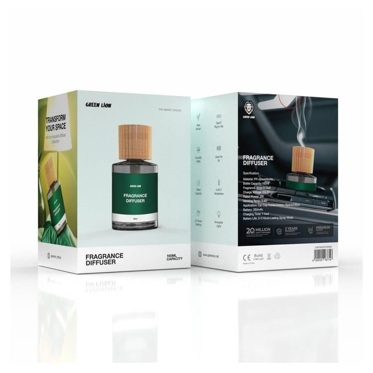 Package Of Green Lion Fragrance Air Diffuser.