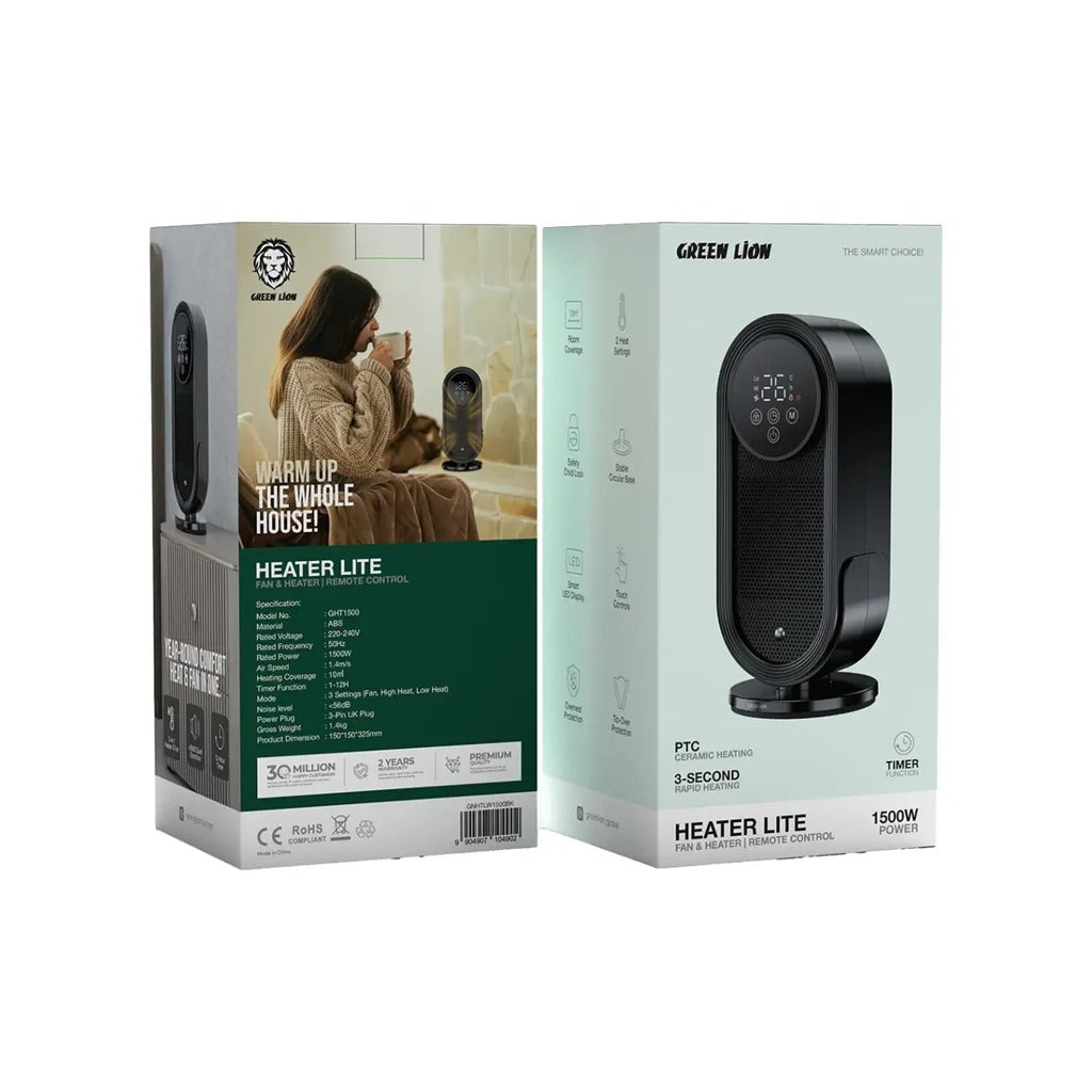 Pack of Green Lion Heater Lite  & Ceramic Fan Heater.