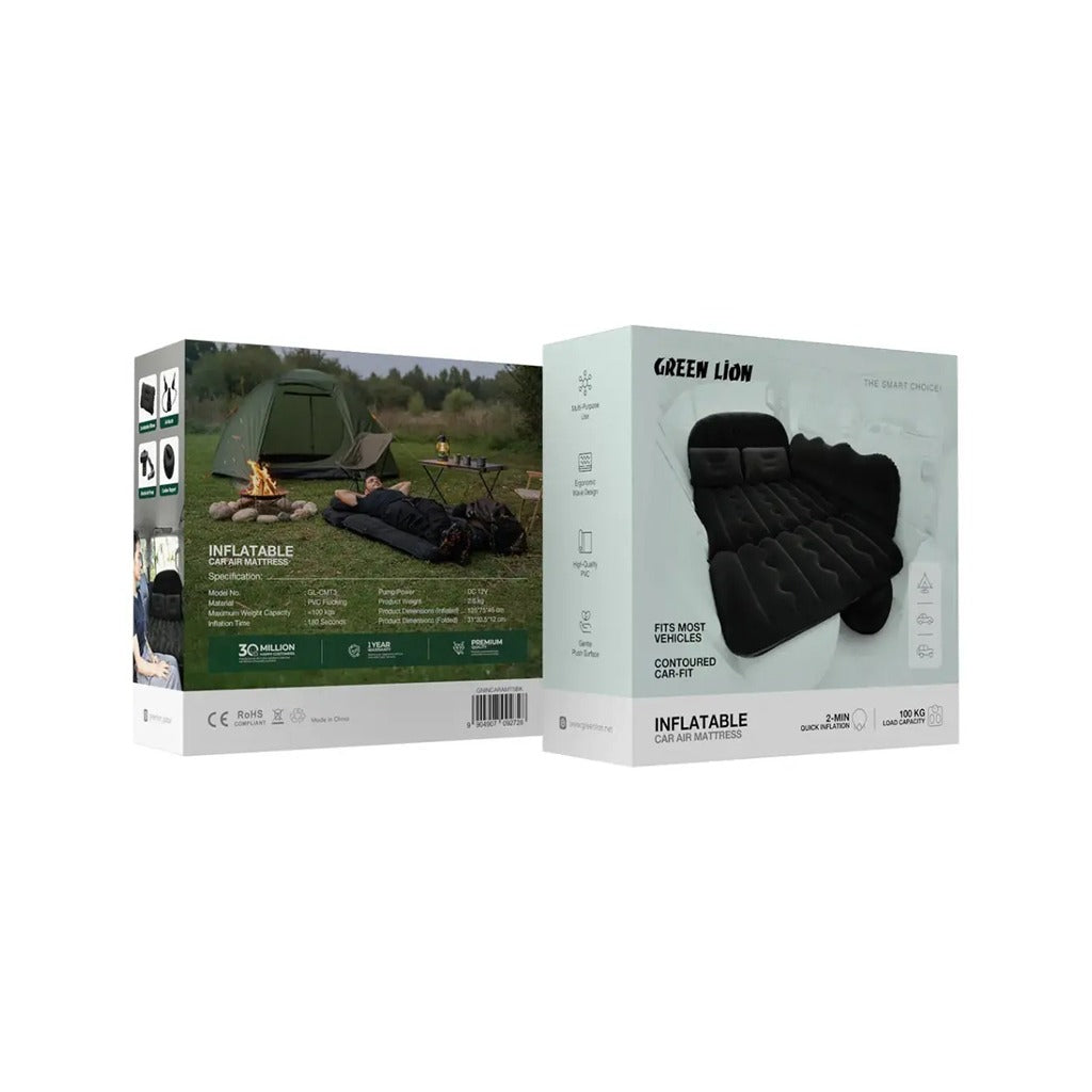 Pack of Green Lion Inflatable Car Air Mattress.