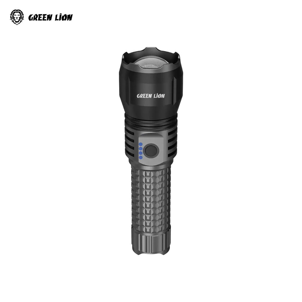 Green Lion Hunter Portable LED Torch on a white background