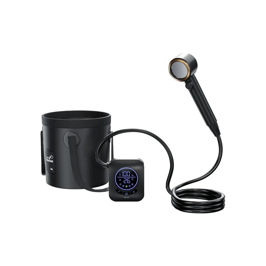 Green Lion Portable Camping Shower on a white background