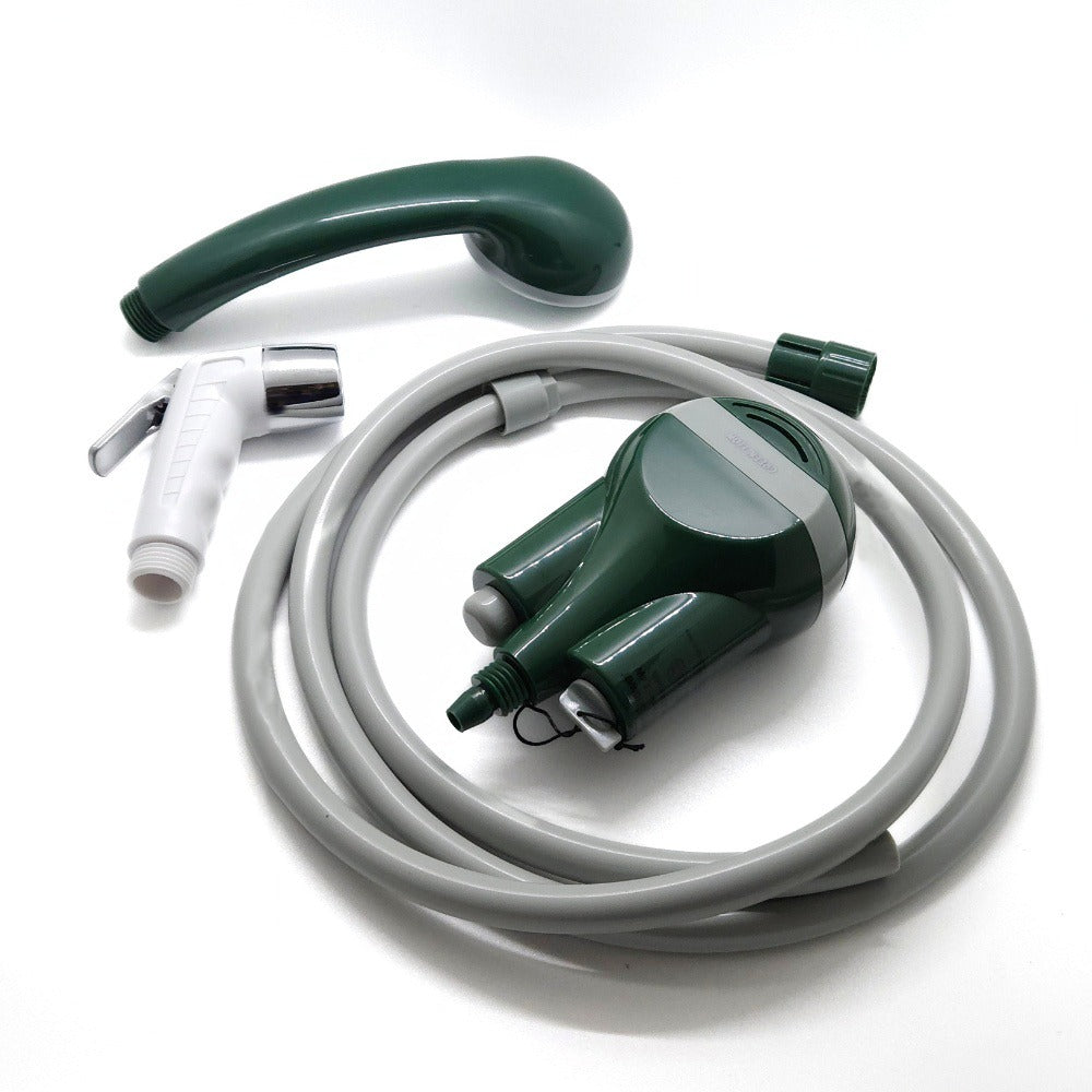 Full Accessories Of Green Lion Rechargeable Outdoor Smart Shower.