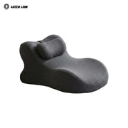 Green Lion Relief Wedge Pillow on a white background 