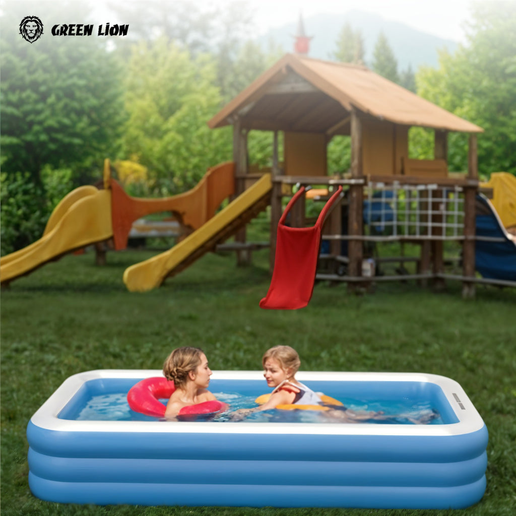 Green Lion Inflatable Swimming Pool, UV Protection & Force Support for Outdoor Fun Green Lion Inflatable Swimming Pool, UV Protection & Force Support for Outdoor Fun