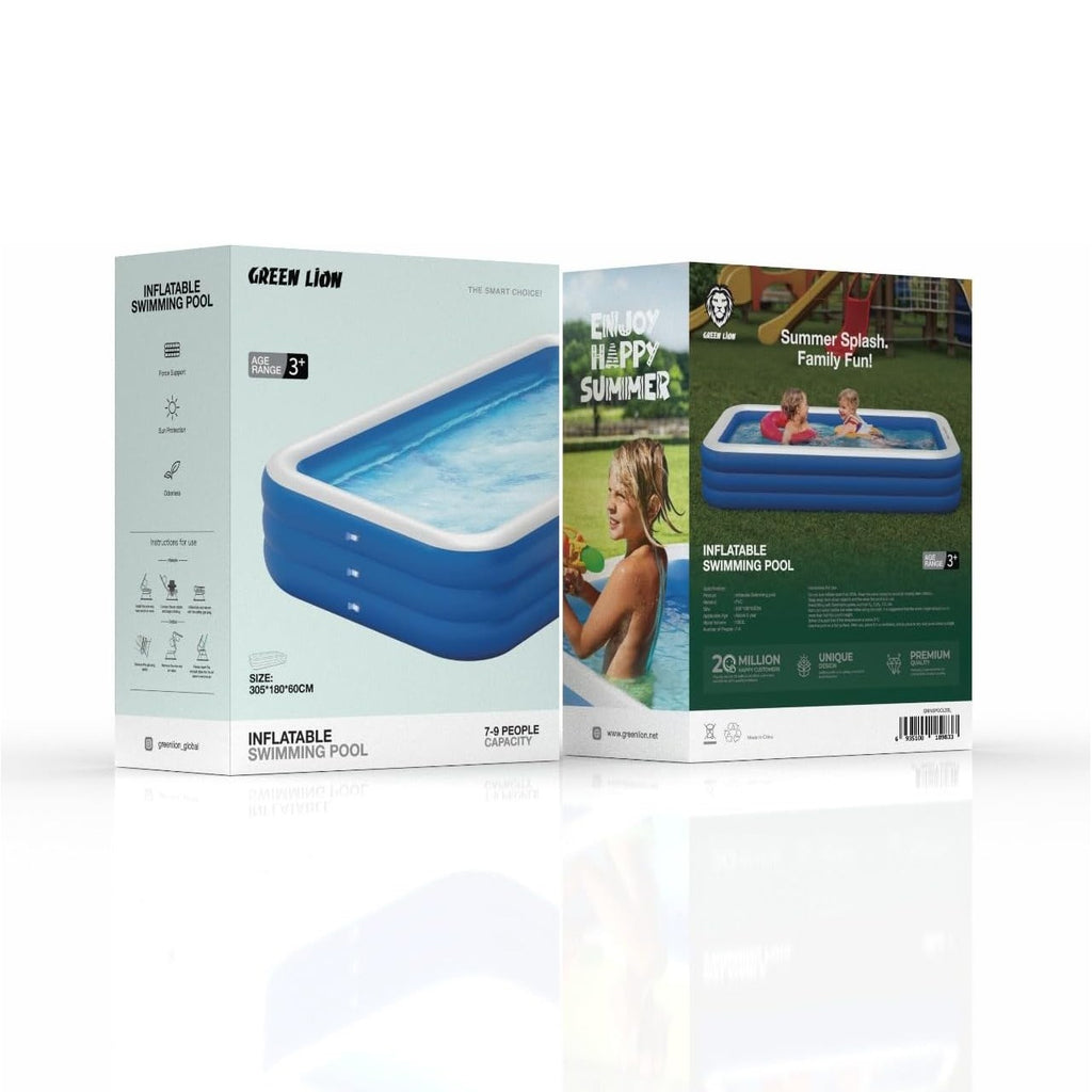 Green Lion Inflatable Swimming Pool, UV Protection & Force Support for Outdoor Fun Green Lion Inflatable Swimming Pool, UV Protection & Force Support for Outdoor Fun