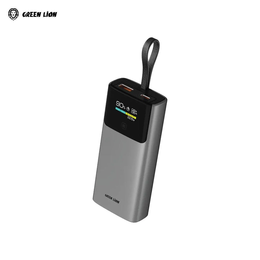 Gray Green Lion Voltix 10000mAh Power Bank on a white background