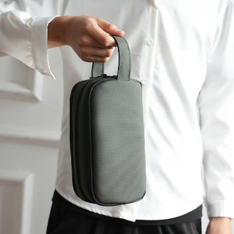 A Person is Holding Multi-Purpose Travel Organizer Pouch.