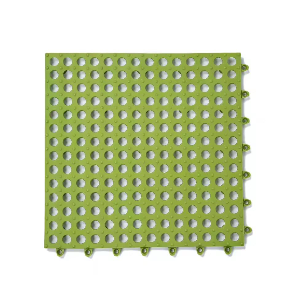 A Green Non-Slip Bathroom Shower Mat