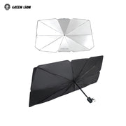 A Green lion Car Windshield Umbrella.