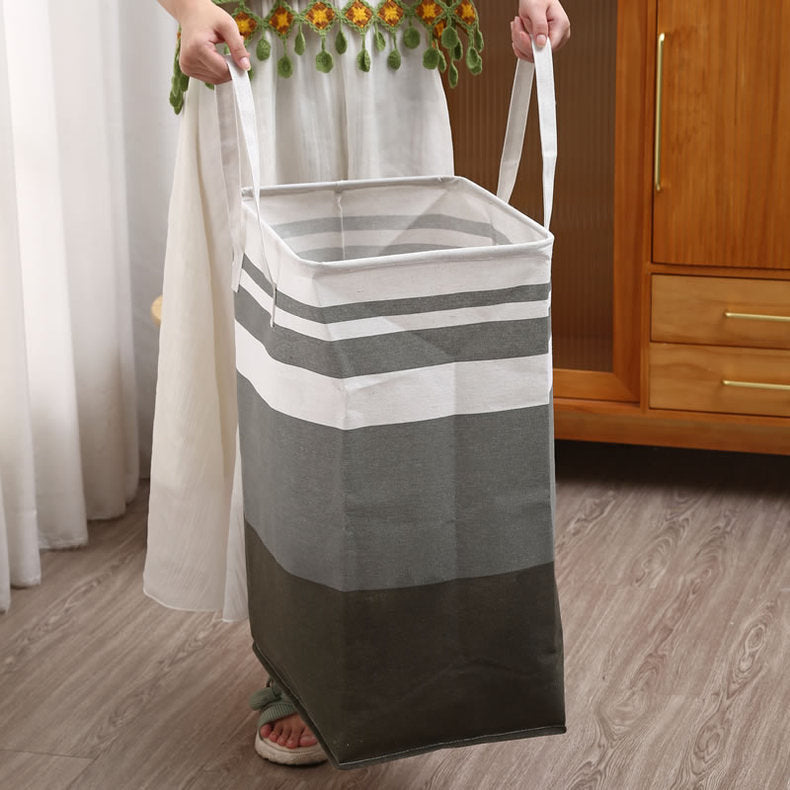 A Women Holds Foldable Cloth Storage Laundry Bin