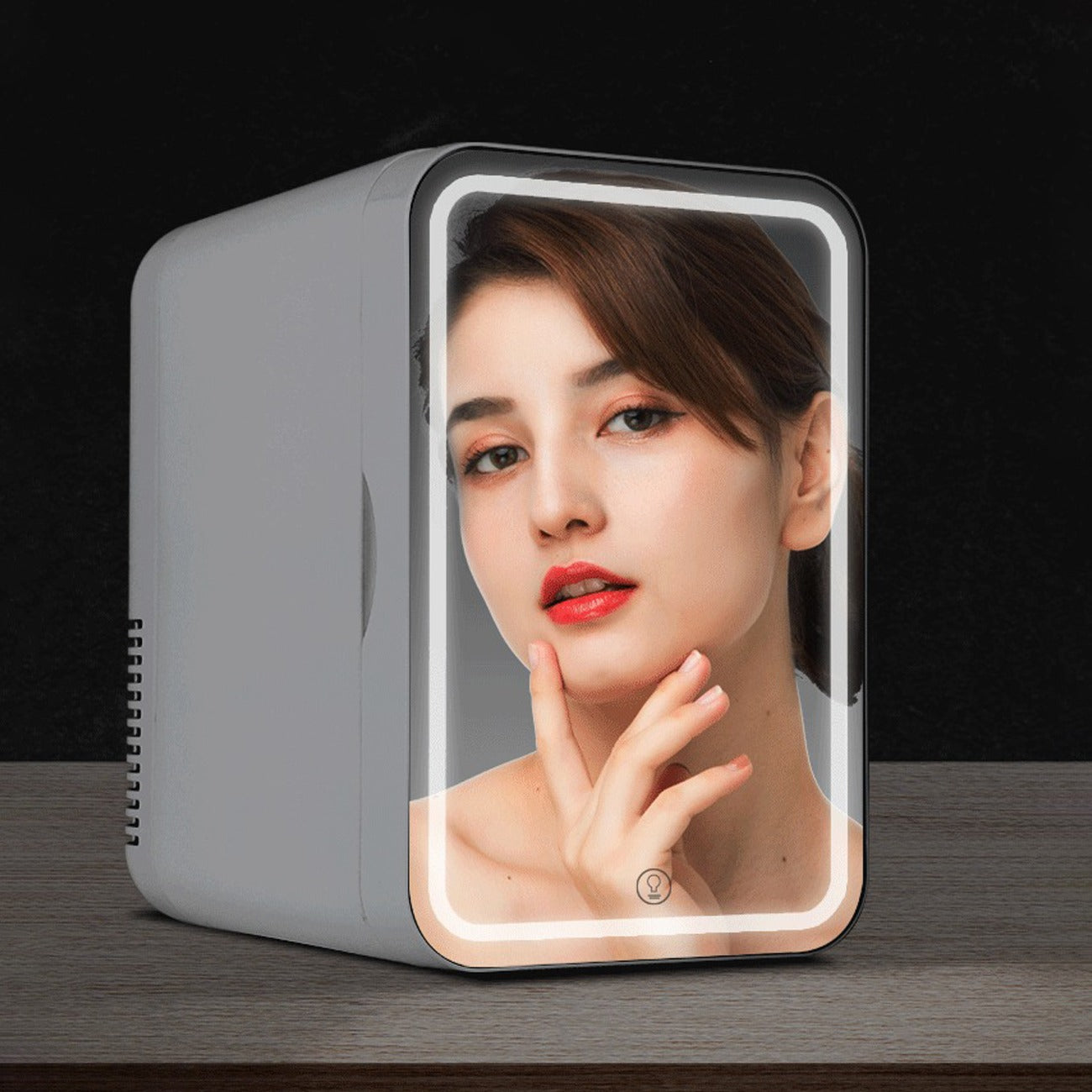 Mini Multifunction Cosmetic Refrigerator With Mirror.