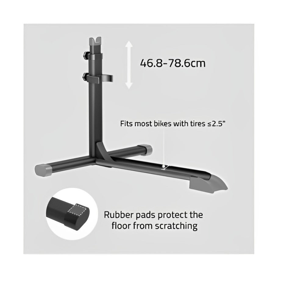 Features of Upright Bicycle Stand.