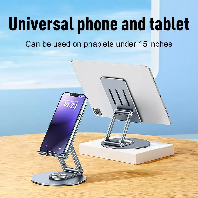 Multifunctional 360° Rotating Aluminium Alloy Stand for Mobile Phone, iPad