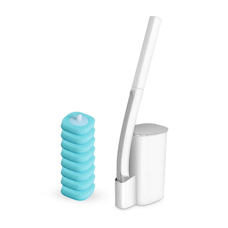 Disposable Head Toilet Cleaning Brush with Long Handle