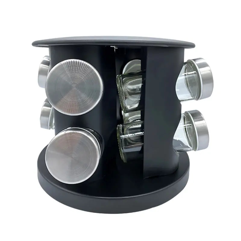 8/12 Spice Jars Carousel Stainless Steel Rotating Spice Rack