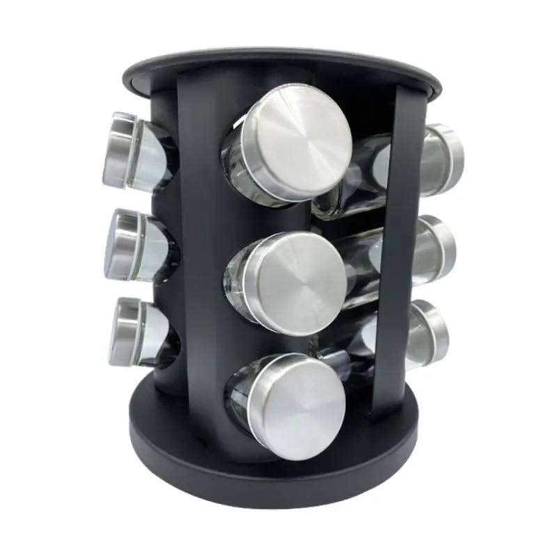 8/12 Spice Jars Carousel Stainless Steel Rotating Spice Rack for Kitchen