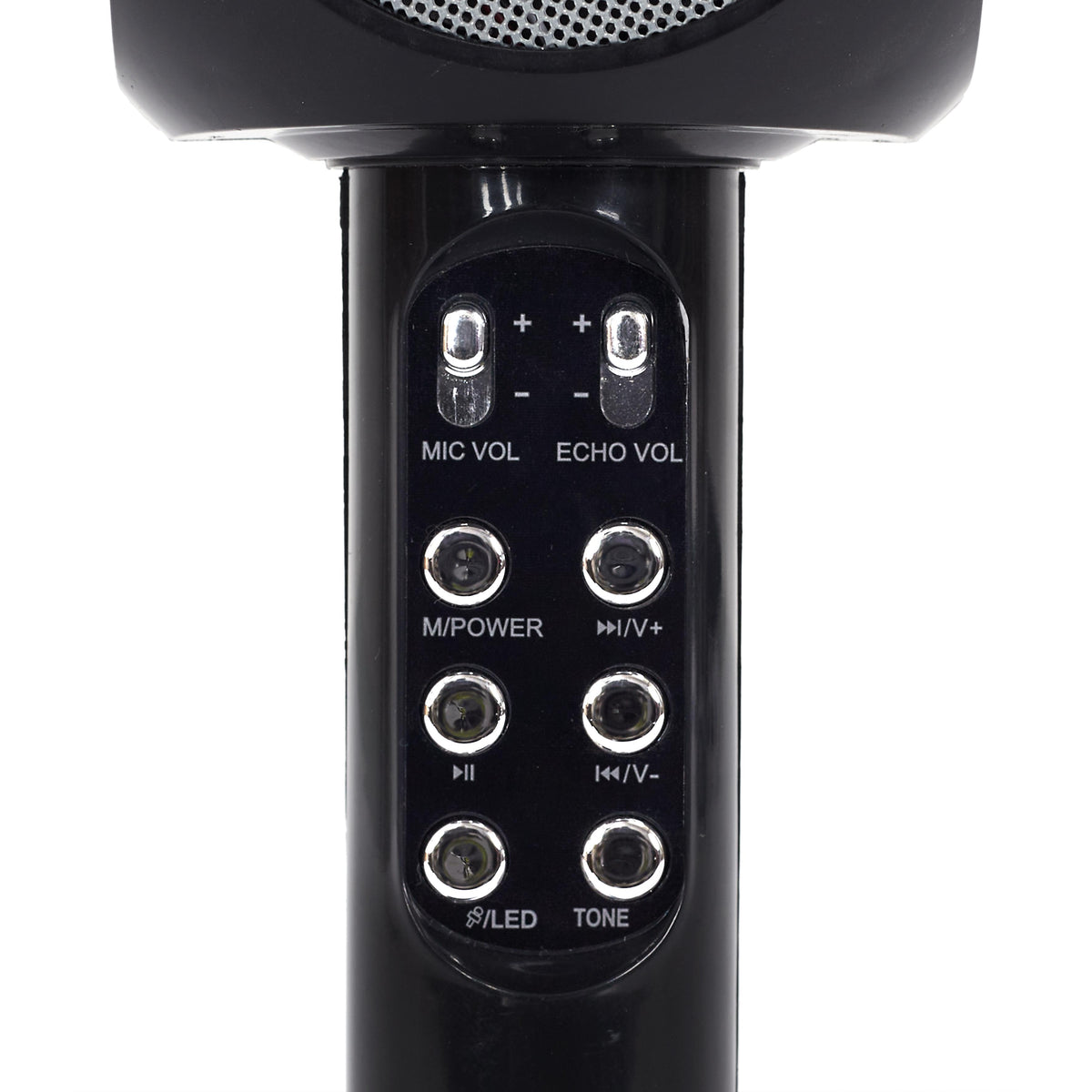 Button Details of Handheld Wireless Microphone.