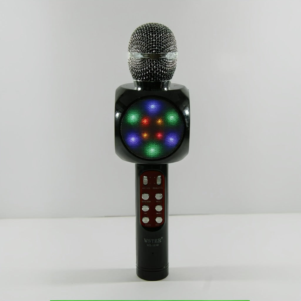 Handheld Wireless Microphone, HiFi Speaker Karaoke Mic with USB/TF & Recording - WS-1816 Handheld Wireless Microphone, HiFi Speaker Karaoke Mic with USB/TF & Recording - WS-1816
