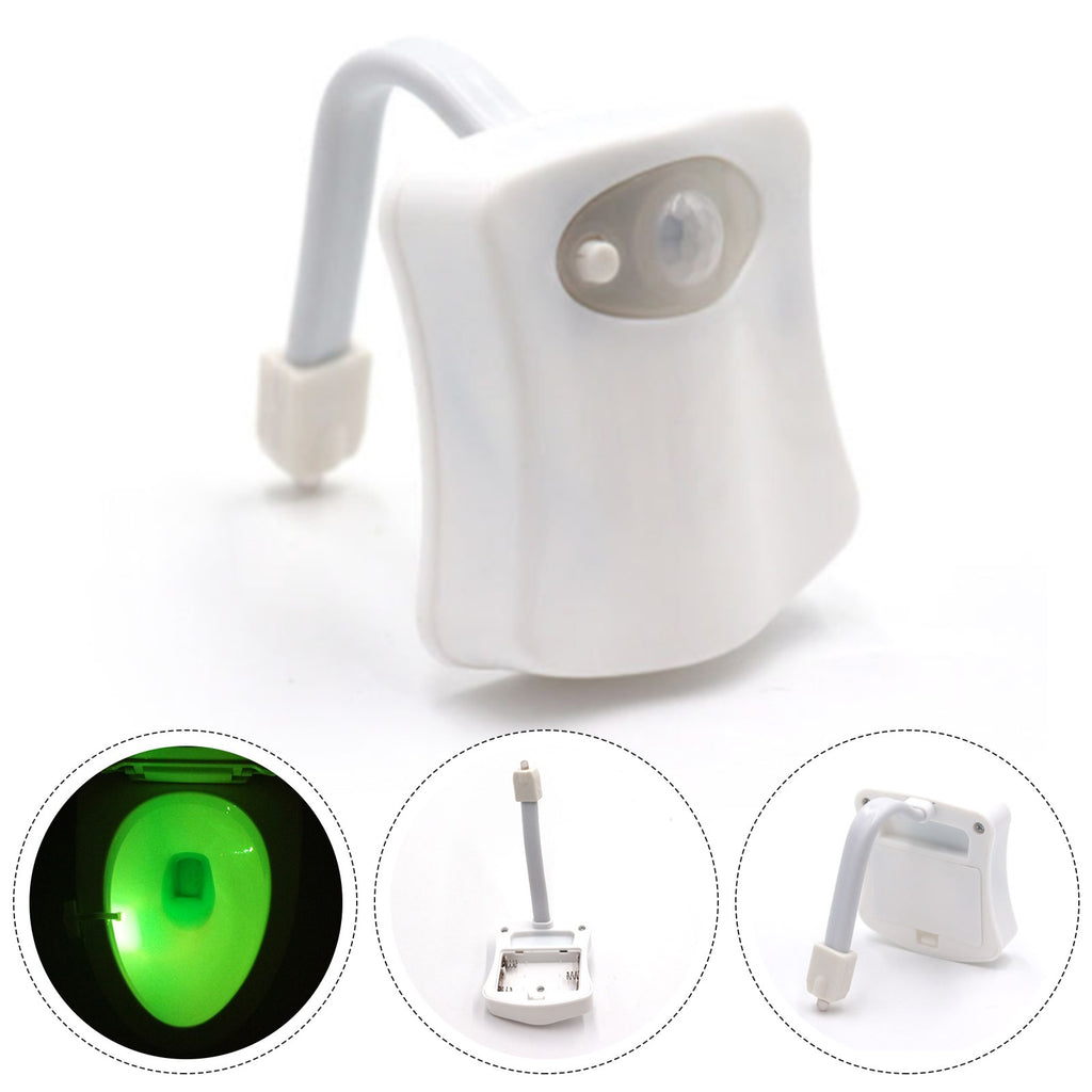 Hanging Toilet Night Lamp, Motion Activated LED Bathroom Night Light with 16 Colors Hanging Toilet Night Lamp, Motion Activated LED Bathroom Night Light with 16 Colors