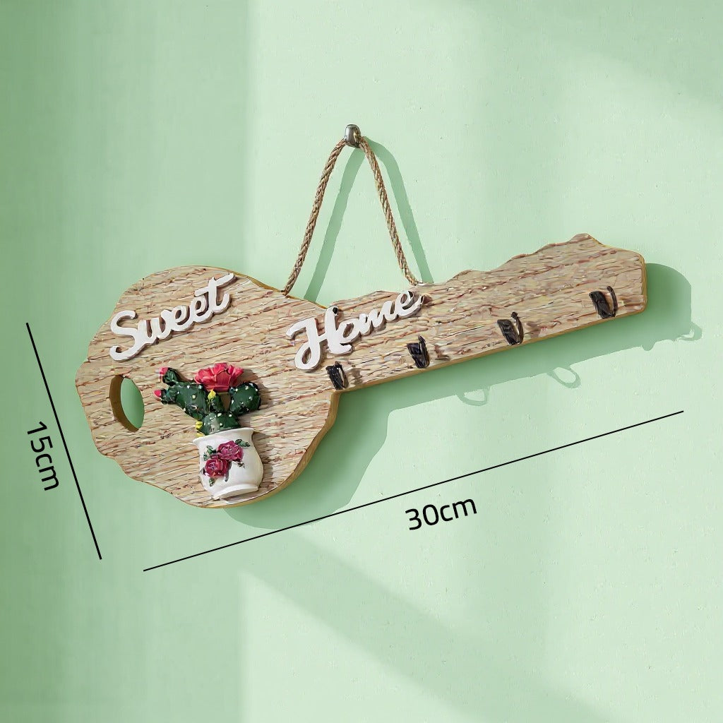 Size Of Hanging Wooden Key Holder.