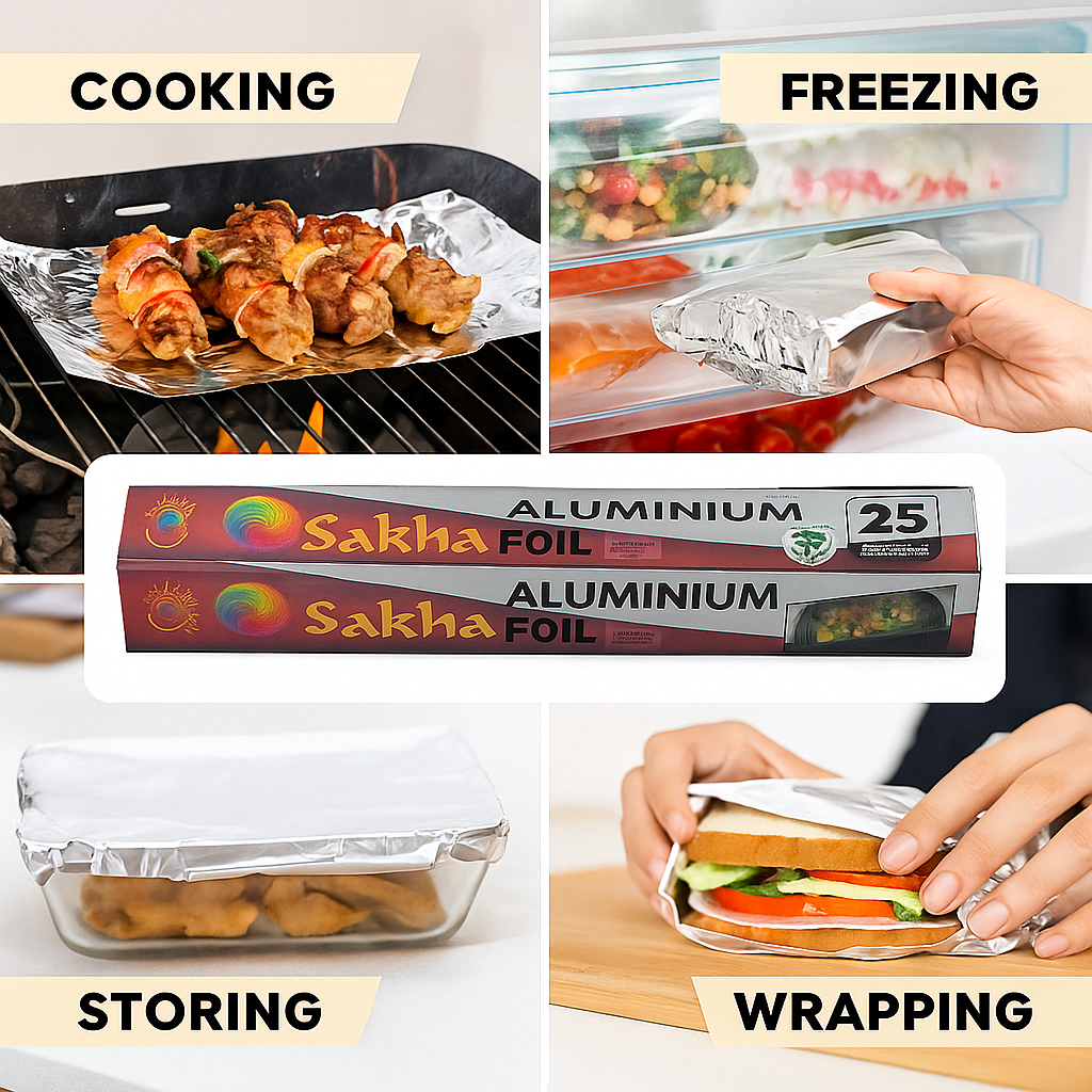 Heavy Duty Aluminium Foil, Food Wrapping, Cooking, Freezing & Storage Heavy Duty Aluminium Foil, Food Wrapping, Cooking, Freezing & Storage