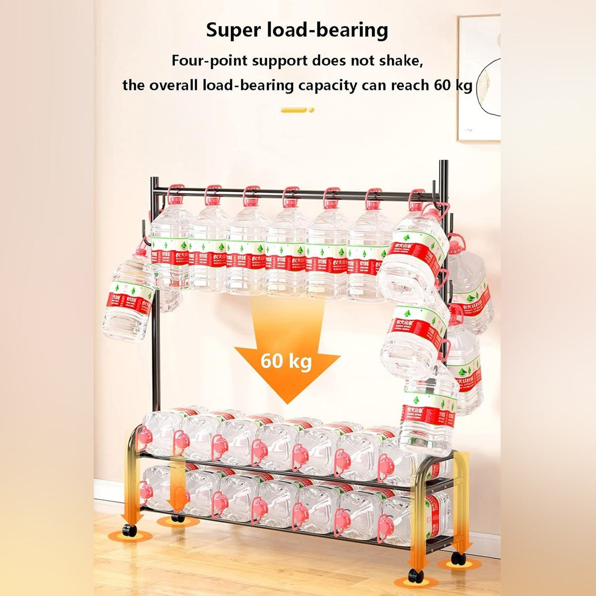 Heavy Duty Clothes Organizer Hanger Rack Bearing Weight Of Cans