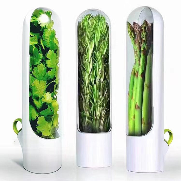 Herb Saving Pod For Refrigerator, Small Vegetable Green Leaf Coriander Herb Storage Container Herb Saving Pod For Refrigerator, Small Vegetable Green Leaf Coriander Herb Storage Container