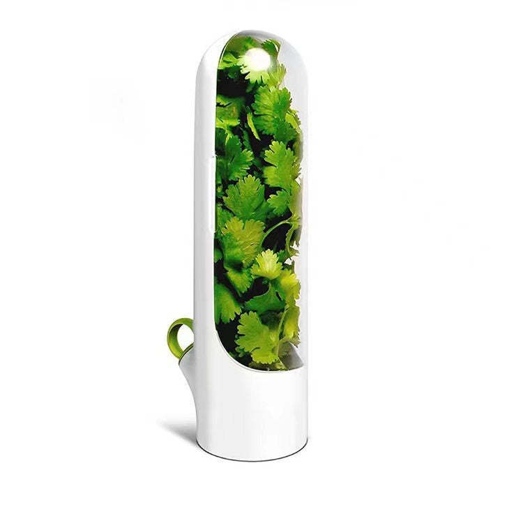 Herb Saving Pod For Refrigerator, Small Vegetable Green Leaf Coriander Herb Storage Container Herb Saving Pod For Refrigerator, Small Vegetable Green Leaf Coriander Herb Storage Container