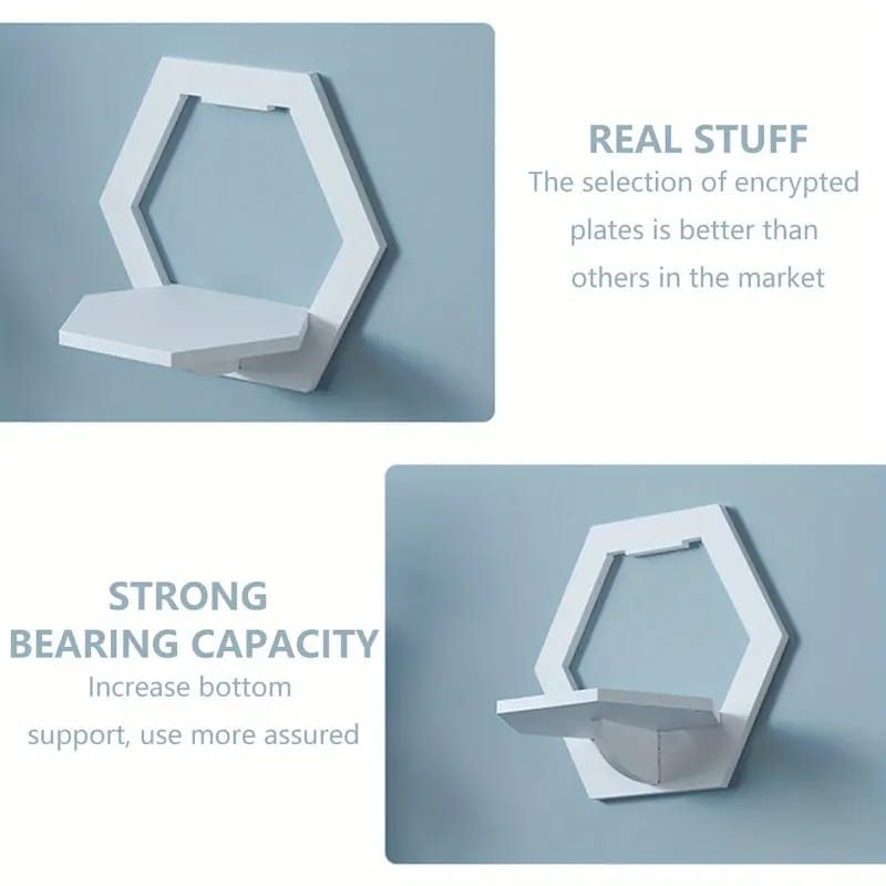 Features Of Hexagon Wall Organizer Shelf.