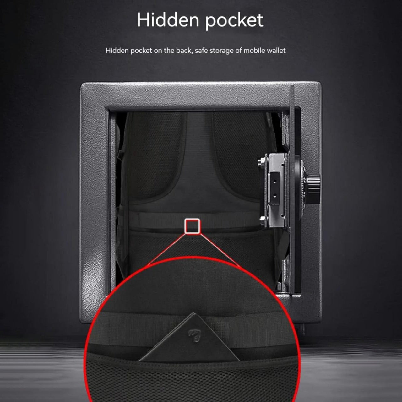 Hidden Pocket Of Large Capacity Travel Backpack.