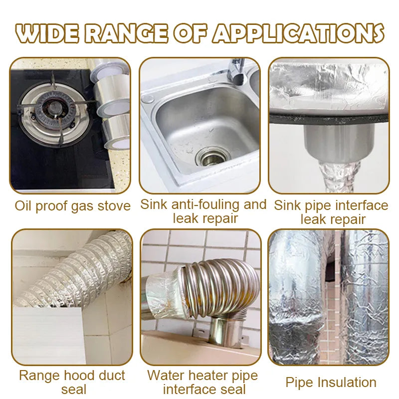 Image displaying the areas where Leakproof Aluminum Foil Tape applicable 
