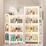 Home Multi-layer Storage Shelf Rack  Stored With Different Home Necessities.
