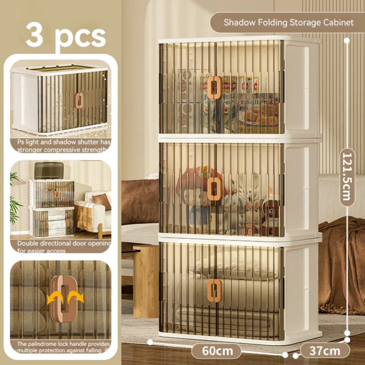 Size Of 3 Layer Home Storage Bins.