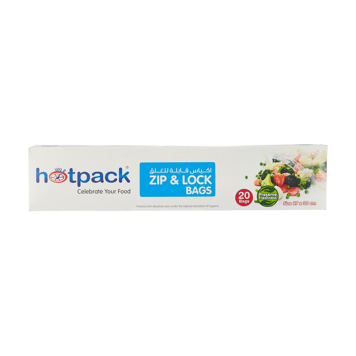 Package Of  Hotpack Zip & Lock Zipper Bags.