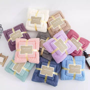 Bath towel set for kids and adults in different colors