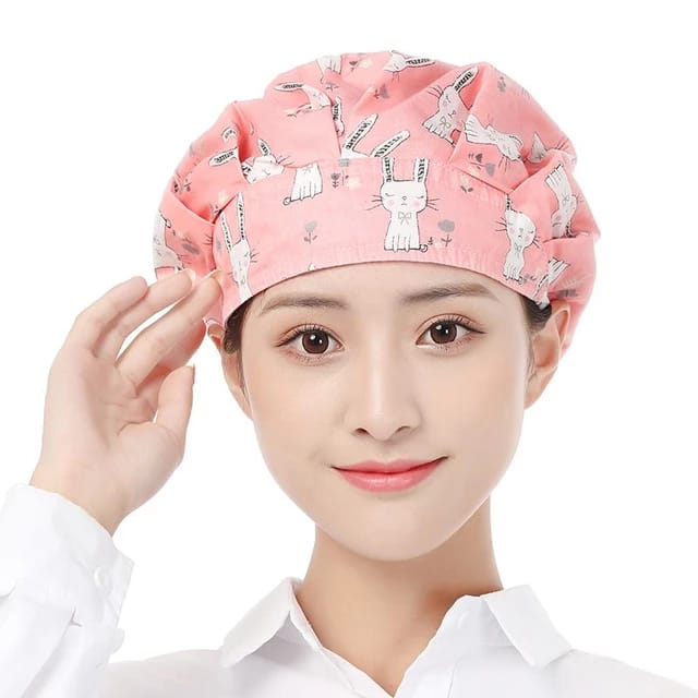 Kitchen Household Adjustable Cooking Chef Cap for Women
