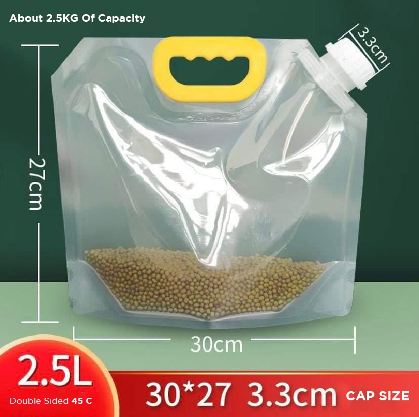 Moisture-proof Sealed Grain Storage Suction Bag with its size