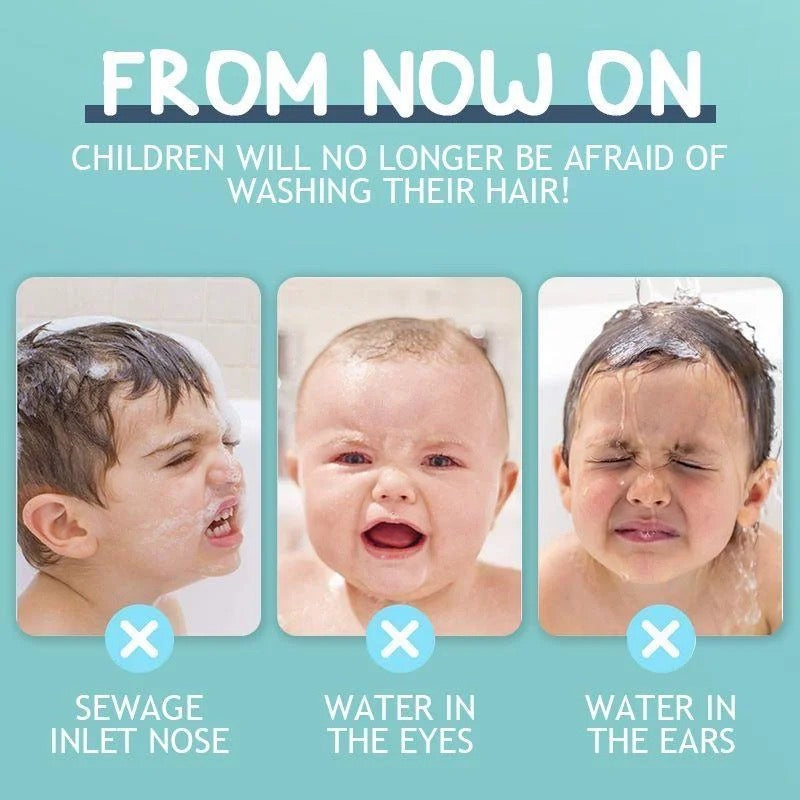 Baby bath without a baby shampoo cap
