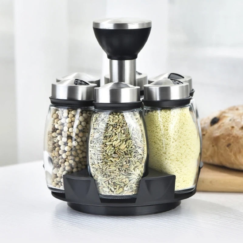 Spice Jar Organizer Set, Pepper Shaker Seasoning Kitchen Bottle Holder - Suitable For Spices