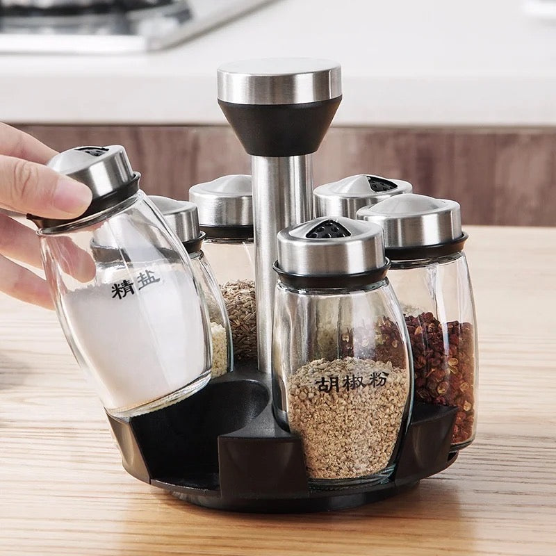 Spice Jar Organizer Set, Pepper Shaker Seasoning Kitchen Bottle Holder - Product Design 