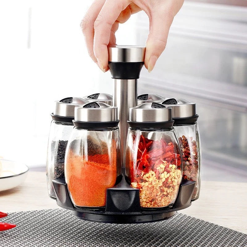 Spice Jar Organizer Set, Pepper Shaker Seasoning Kitchen Bottle Holder - Handy