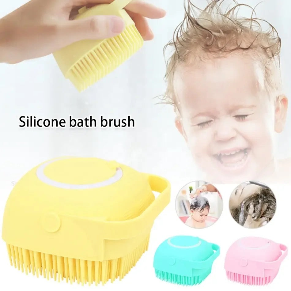Silicone Shampoo Body Bath Scrubber Comb Brush