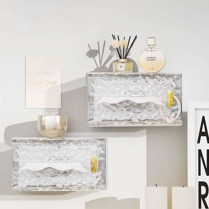Wall Mount Elegant Tissue Organizer Box Wall Mount Elegant Tissue Organizer Box