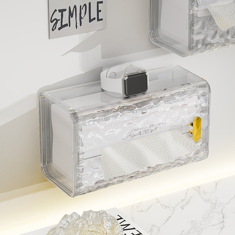Tissue Organizer Box mounted in wall