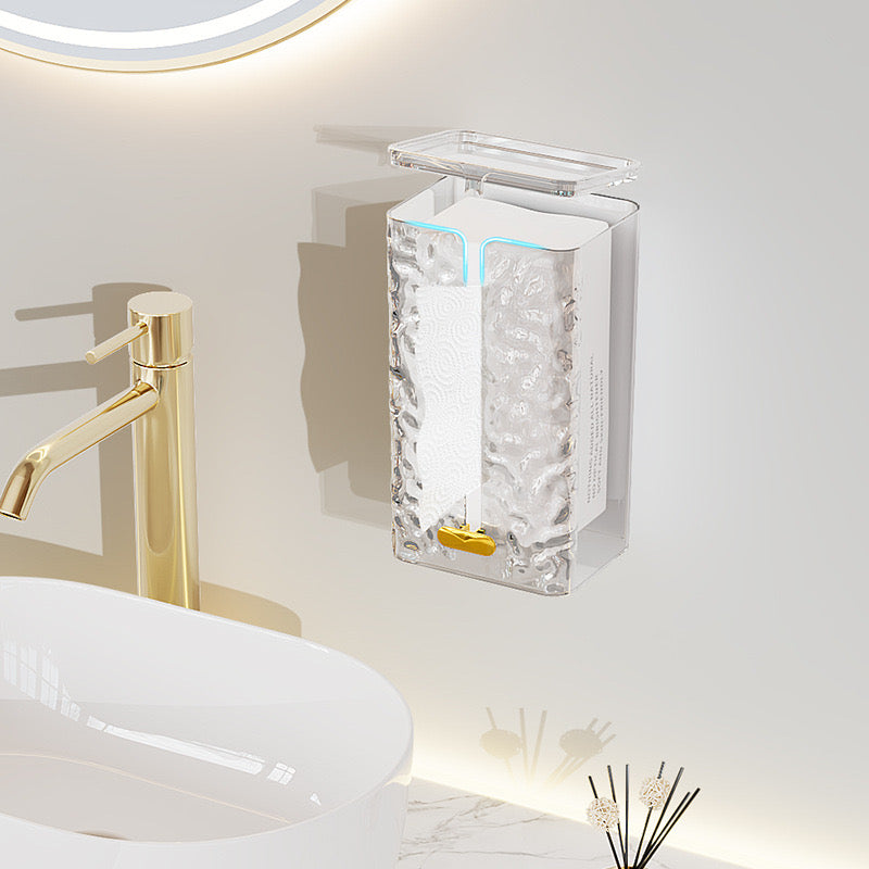 Tissue Organizer Box mounted in wall