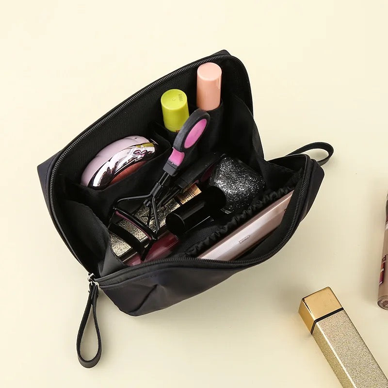 Portable Waterproof Solid Color Cosmetic Bag Toiletry Storage Pouch for Women Portable Waterproof Solid Color Cosmetic Bag Toiletry Storage Pouch for Women