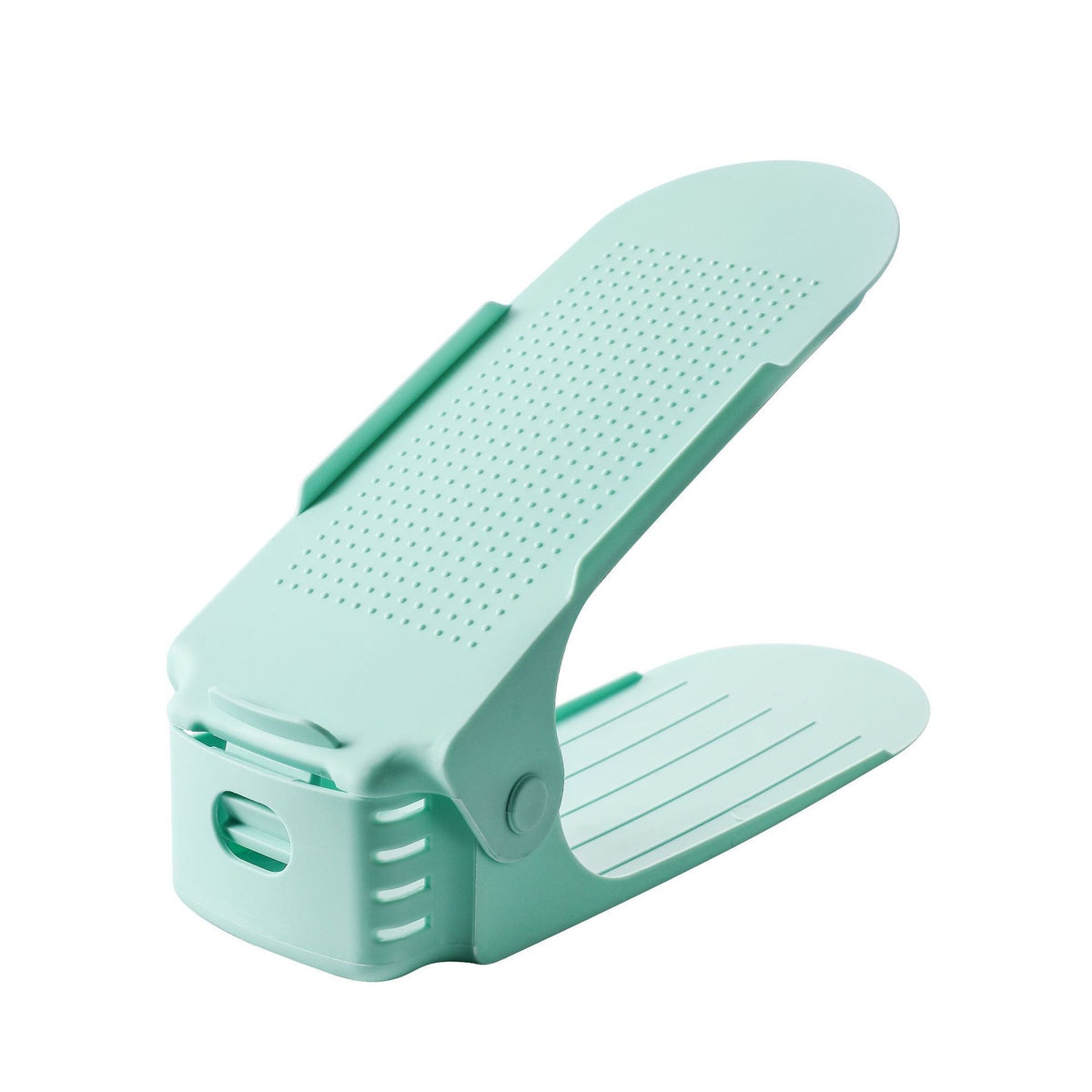 Space Saving Adjustable Shoe Holder, 1 Pair Shoe Rack - Green Color
