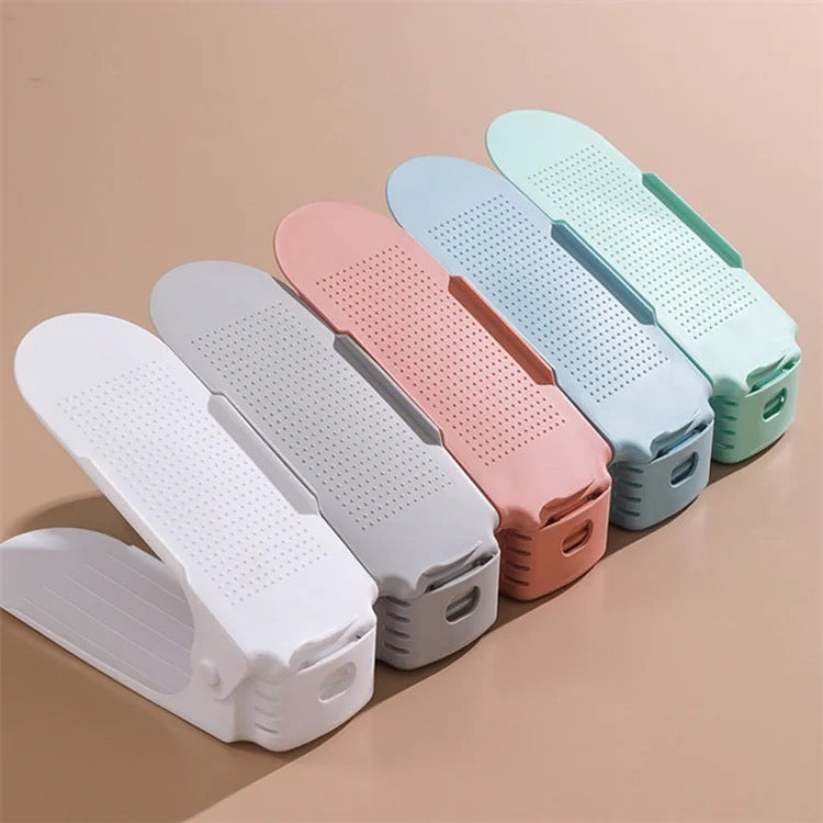 Space Saving Adjustable Shoe Holder, 1 Pair Shoe Rack Space Saving Adjustable Shoe Holder, 1 Pair Shoe Rack