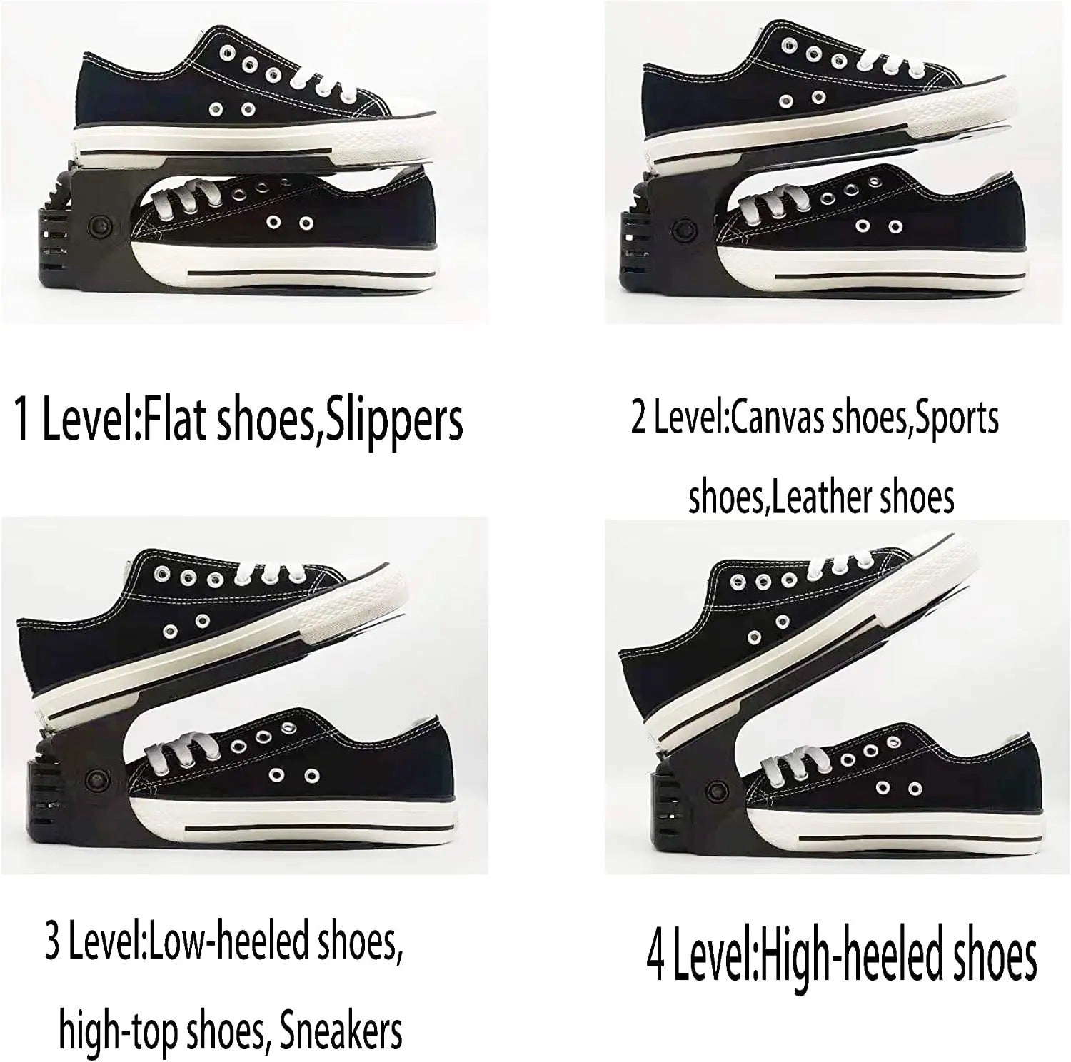 Space Saving Adjustable Shoe Holder, 1 Pair Shoe Rack - Product Capacity