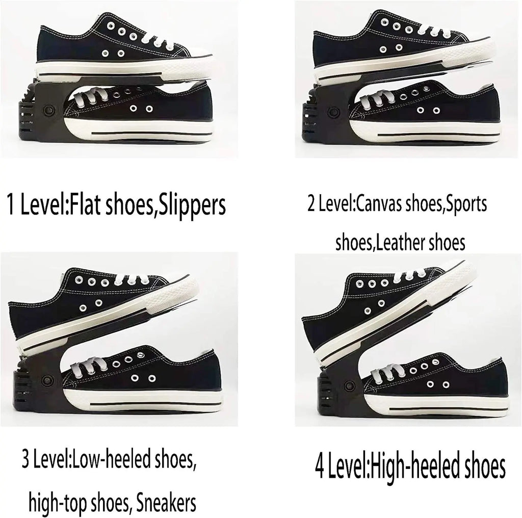 Space Saving Adjustable Shoe Holder, 1 Pair Shoe Rack Space Saving Adjustable Shoe Holder, 1 Pair Shoe Rack